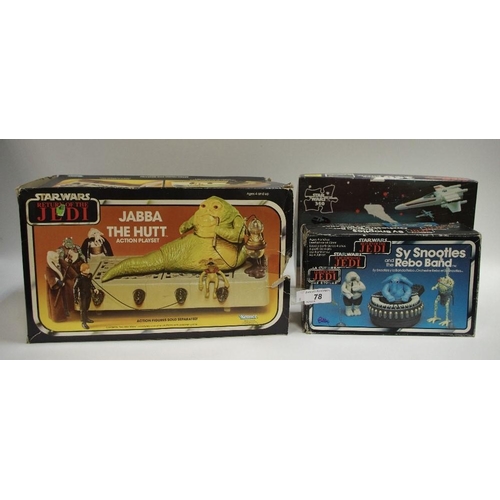 78 - Star Wars Return of the Jedi - A Kenner Jabba the Hutt Action playset including Jabba, Salacious Cru... 