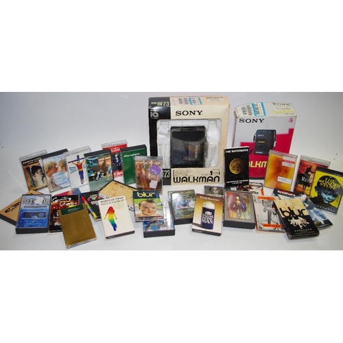 91 - Music interest - a Sony Walkman 10th Anniversary WM-BF23 Cassette Player/radio, boxed; another WM-FX... 