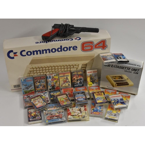 3070 - Vintage Computing - a Commadore 64  personal computer, 1530 C2N cassette unit,  Defender 64 light gu... 