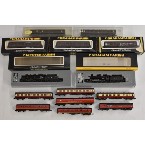 3140 - N Gauge - Graham Farrish,locomotives and tenders, 372-577 Royal Scott, 1946 LMS black, another 372-1... 