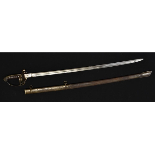 3014 - A British 1822 pattern Infantry officers sword, by Levy & Co, the blade etched with crowned VR and f... 