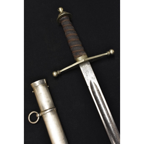 3030 - A George V 1828 pattern Scottish officers sword, fitted with the undress cross hilt. 83cm blade etch... 