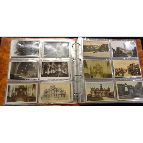 5092 - Postcards - Midlands collection contained in a large album including Nottinghamshire, Derbyshire, St... 