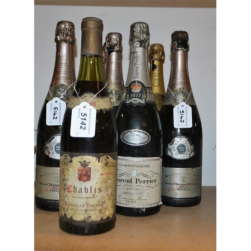 5142 - Champagne - Veuve Clicquot Ponsardin, Queen Elizabeth Silver Jubilee, 3 bottles; others HRH Princess... 