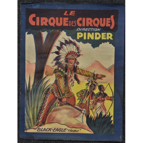 3000 - A set of four Vintage French Posters; Les Pinders Clowns Musicaux; Le Cirque Des Cirques 'Rover'; Le... 