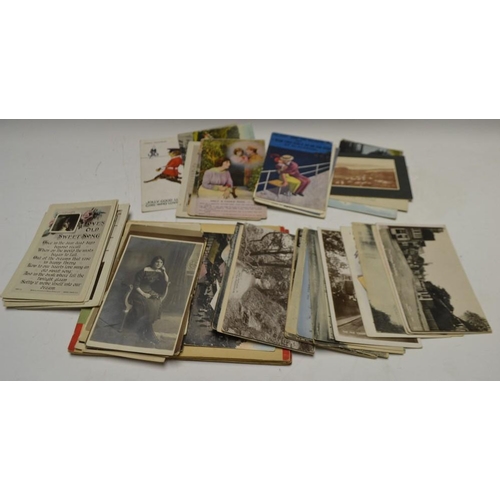 5207 - Ephemera and Postcards - military and trench scenes; portraits; local interest, including Matlock Ba... 