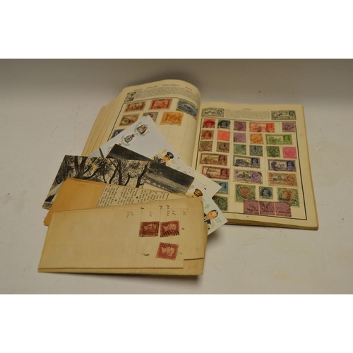 5216 - Stamps - Old Wanderer schoolboy album, containing approx 100 1d plate reds in separate pages, in mix... 