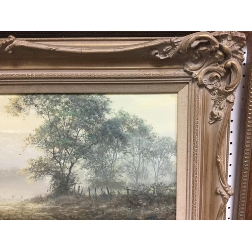 3056 - David Dipnall (bn.1941) A Misty Spring Morning  signed, oil on canvas, 30.5cm x 46cm