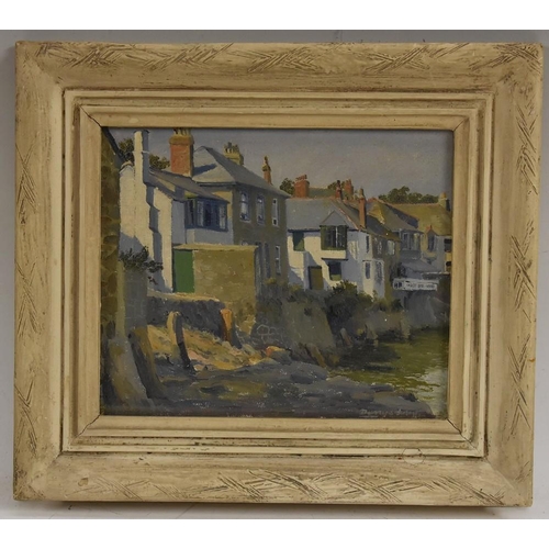 3058 - Denys Law (1907 - 1981) A Cornish Harbour signed, oil on board, 20cm x 24cm