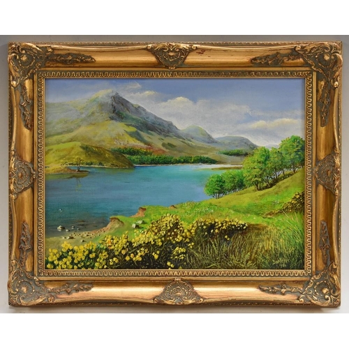 3237 - William Boetcher Buttermere, Cumbria, signed, dated 1981, oil on board, 30.5cm x 41cm