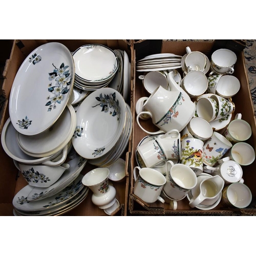 410 - Ceramics - a Royal Doulton Juno part tea service, Royal Stafford Serenity pattern part tea service; ... 