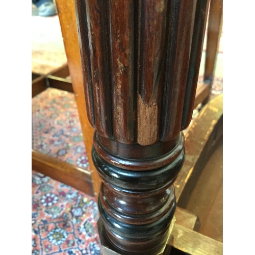 487 - A 19th century mahogany card table, crossbanded hinged top enclosing a baize lined playing surface a... 