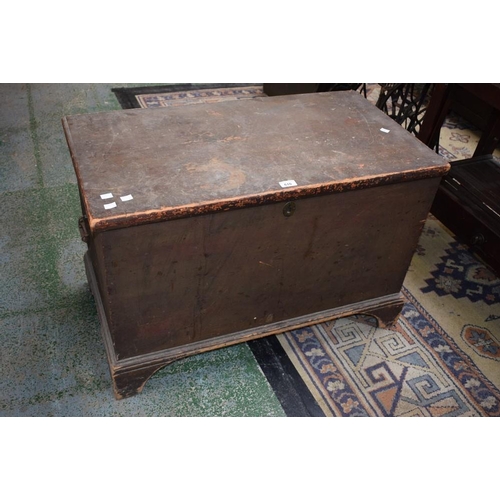 610 - A late Victorian pine blanket chest, c.1890