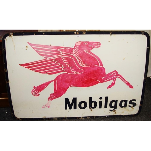 150 - A Mobilgas enamel sign.