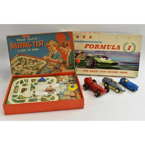 101 - Games - Driving Game, made by Merit, 1953, and Formula 1, made by Waddington, includes two racing ca... 