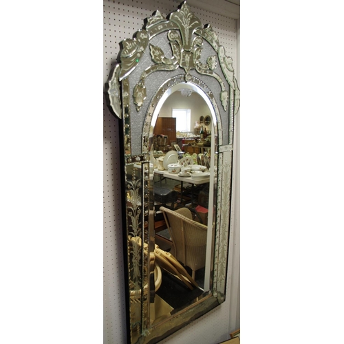 160A - A Venetian style wall mirror 141cm x 71.5cm