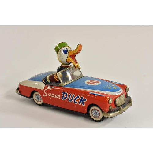 116 - A Japanese tinplate Donald Duck Super Duck car