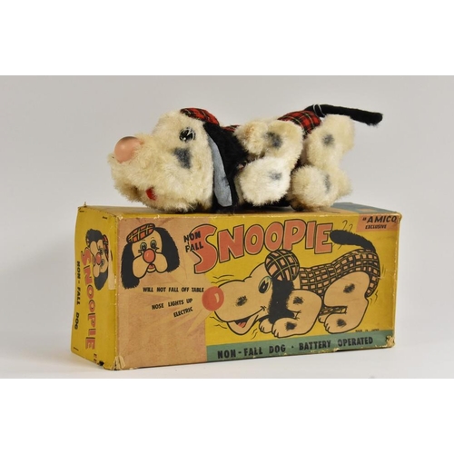 120 - An Amico, Japan, tinplate Non-Fall Snoopie, walking dog, boxed