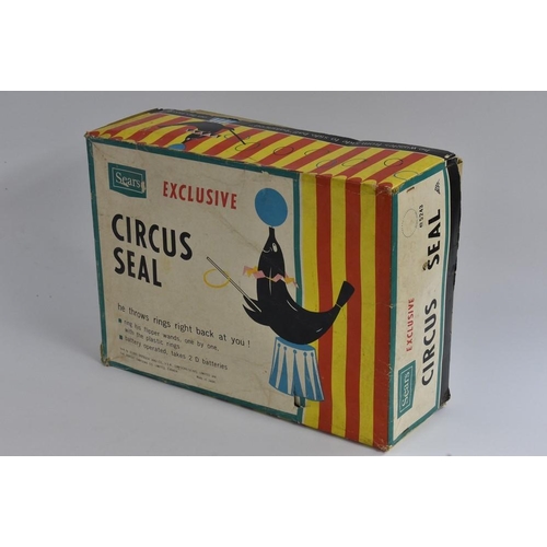 122 - A Sears, Japan tinplate Circus Seal, in original box
