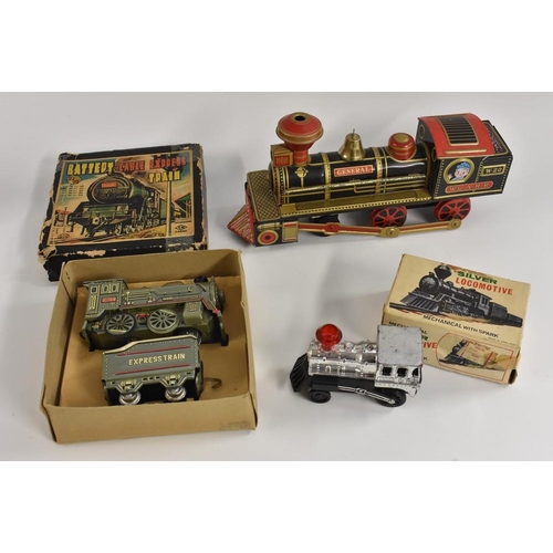 134 - A SAN, Japan, battery operated, tin plate engine, a T N Japan cable Express Train, battery operated,... 