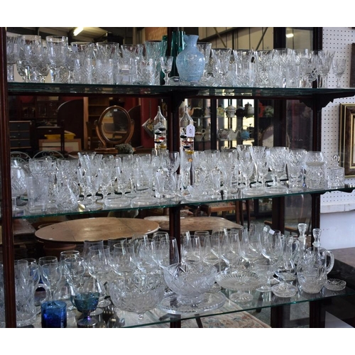 422 - Glassware - Edinburgh and Stuart crystal drinking glasses, cut glass bowls, jugs; etc, qty