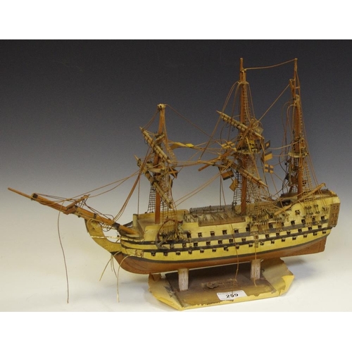 259 - A model galleon of HMS Victory.