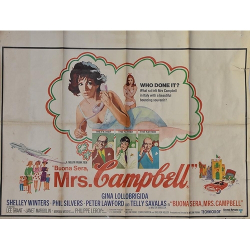 198 - Movie Posters - a promotional poster, Buena Sera Mrs Campbell, 1968, Phill Silvers, original, 76cm x... 