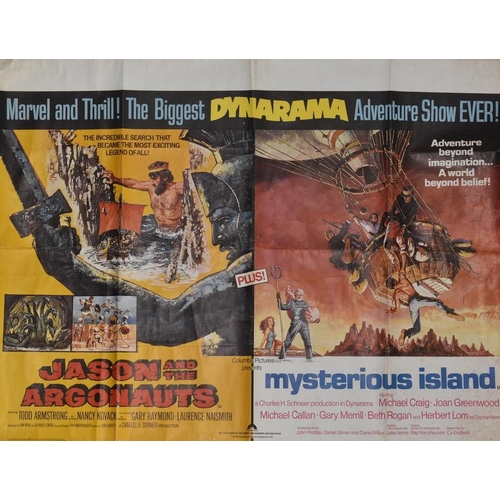 206 - Movie Posters - a promotional poster, Jason and The Argonauts 1963/Mysterious Island 1961, double bi... 