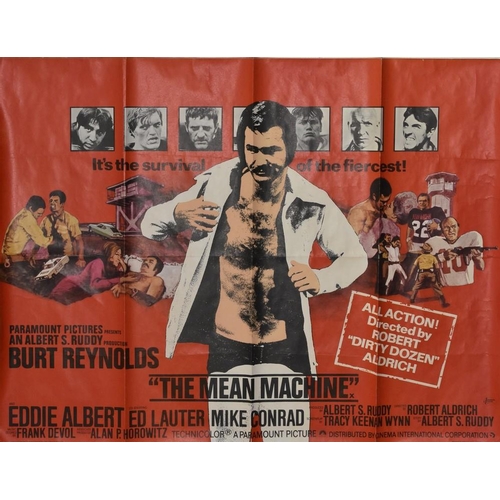 207 - Movie Posters - a promotional poster, Mean Machine, 1974 (aka The Longest Yard) Burt Reynolds, origi... 