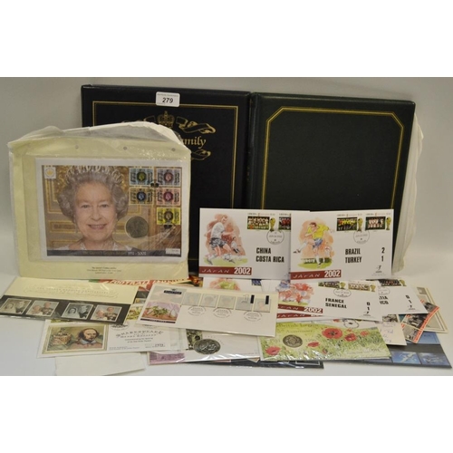 329 - Stamps - First day covers and proof sets, inc aviation, football, Royal family, etc, in albums and l... 