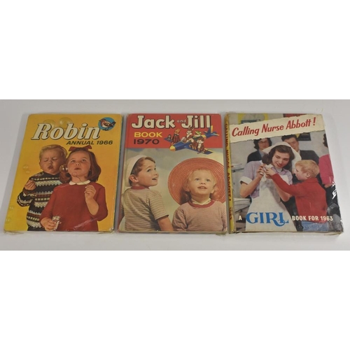 302 - A Robin annual, 1966; Jack and Jill book; Calling Nurse Abbott, 1963(3)