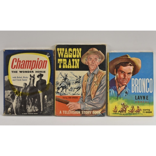 305 - A Bronco Lane album; Champion the Wonder Horse; Wagon Train story book (3)