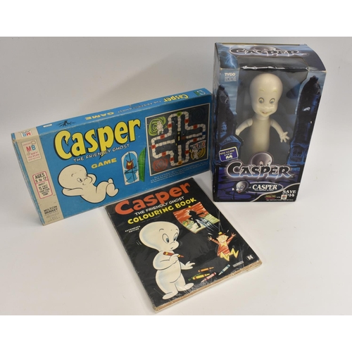 53 - Casper toy, mint box, 1996, by MB Games, when squeezed, the eyes and tongue pop out; Casper colourin... 