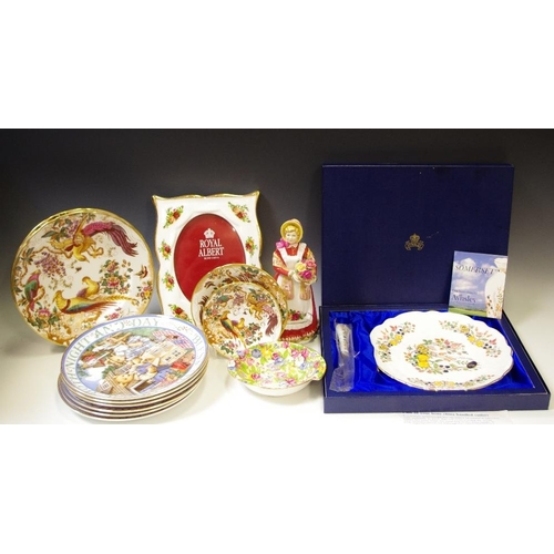 76 - A Royal Doulton Old Country Roses, figure (HN3692),  old country roses ware, Royal Crown Derby old A... 