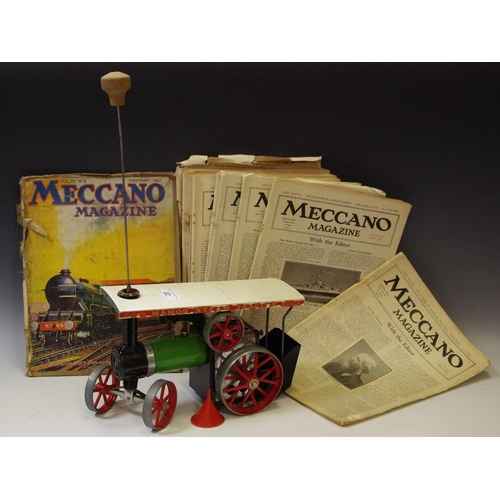 82 - Toys - A Mamod IE9A live steam traction engine, qty Meccano, etc