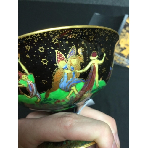 28 - A Wedgwood Fairyland Lustre pedestal bowl, designed by Daisy Makeig-Jones, printed and painted in co... 