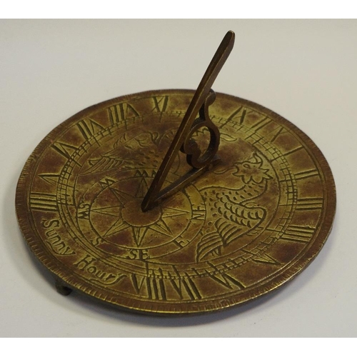 28 - A brass sun dial