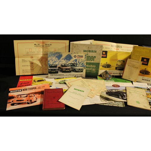 408 - Automobilia - motoring leaflets and manuals, including convertible Unique Citroen; Morris Rover; Aus... 