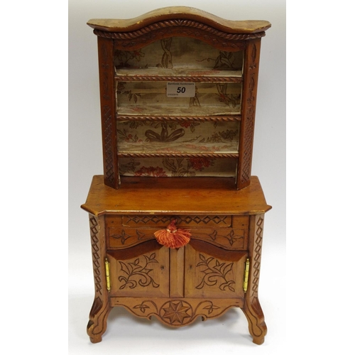 50 - Miniature Furniture - a Continental dresser, early 20th century