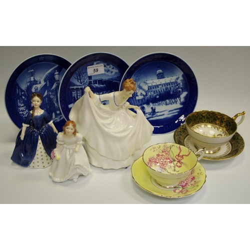 59 - Ceramics - a Royal Doulton figure HN2479 Pamela, others, 238J Debbie,  3043 Lyndsey, Royal Copenhage... 