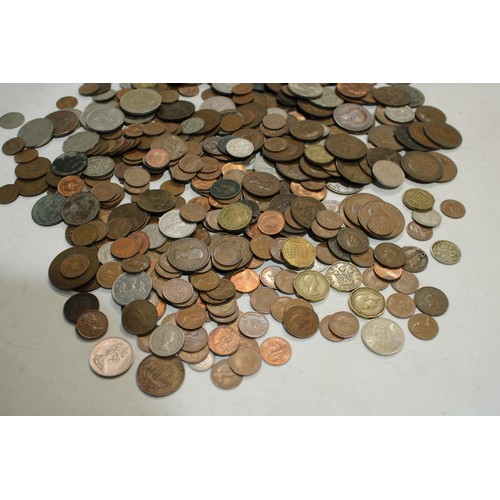 461 - Coins - UK coinage: large quantity circulated bronze and cupro-nickel coins (qty)