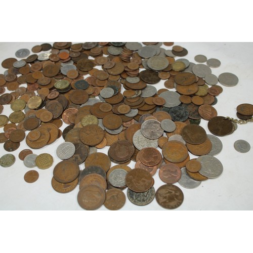 461 - Coins - UK coinage: large quantity circulated bronze and cupro-nickel coins (qty)