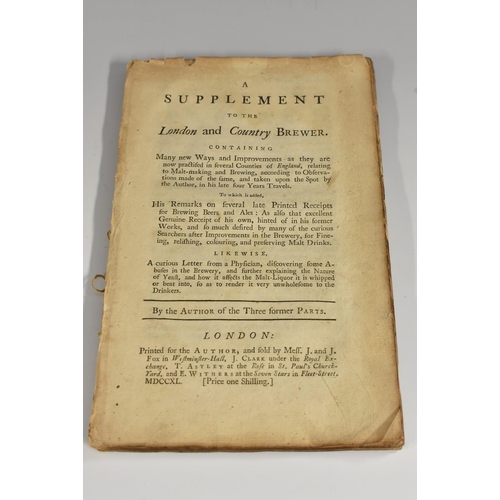 3555 - Breweriana - [Ellis (William)], A Supplement to the London and Country Brewer [...], By the Author o... 