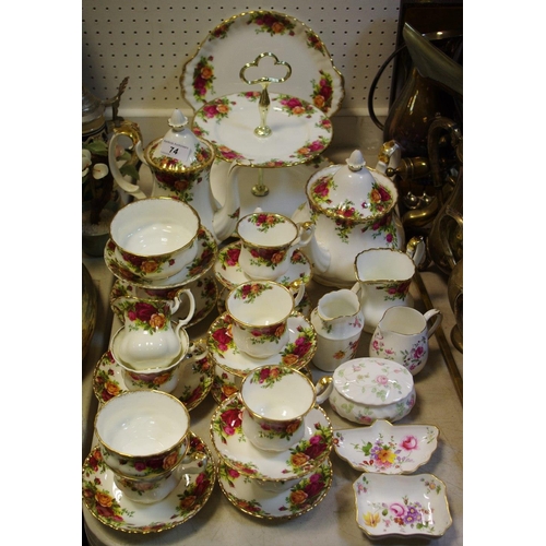 74 - Decorative ceramics - Royal Albert Old country roses part tea & coffee service, etc.