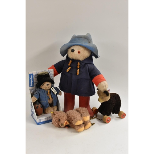 3061 - Stuffed Toys - a Gabriel Designs Paddington Bear, pale body, blue and red coat, pale blue hat, red W... 