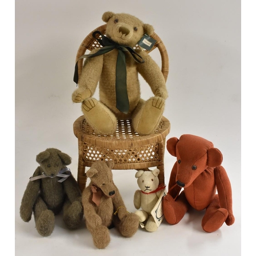 3071 - Stuffed Toys - a Pam Howells hand made Harold limited edition bear, C6397, 41cm long;  others Sue St... 