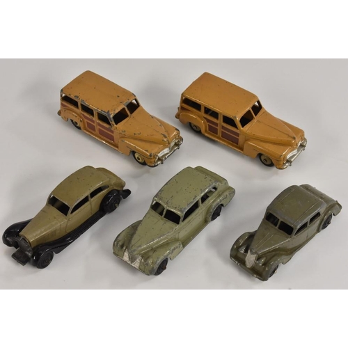 3235 - Dinky Toys - 1940s 30b Rolls Royce, grey and black body, separate cast radiator and lights, black wh... 