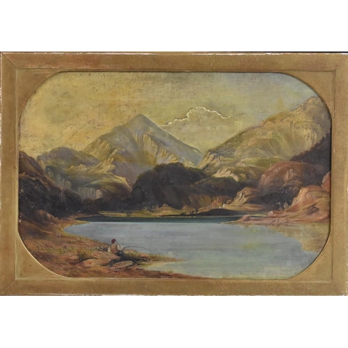 1098 - English School (19th century) North Wales indistinctly inscribed and dated 1841 to verso, oil on can... 