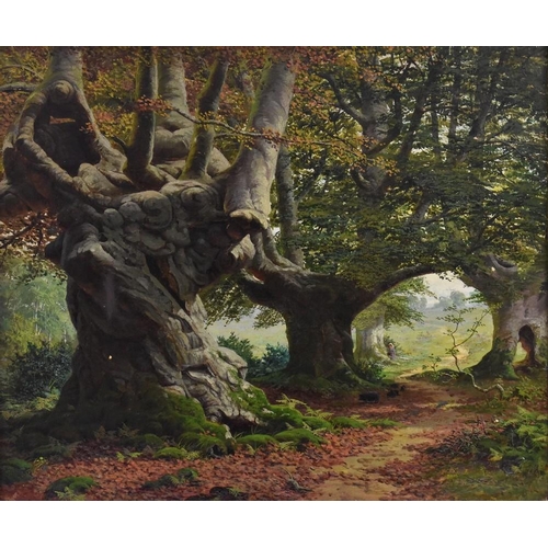 1132 - English School (19th century) The Ancient Oak oil on canvas, 49cm x 59cm