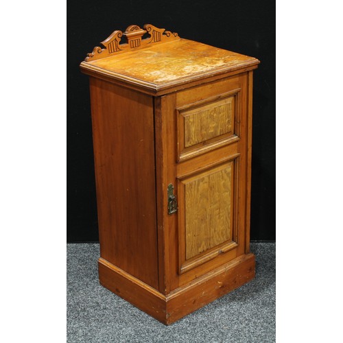 390 - An early 20th century mahogany bedroom cabinet; a Victorian pot cupboard, c.1890 (2)